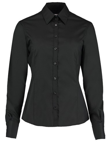 KUS-KK743F-Womens Tailored Fit Business Shirt Long Sleeve